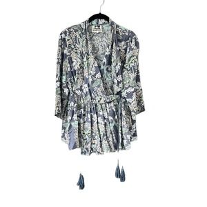 Jaase Paisley Tassel Detail Kimono Top Size L